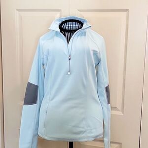 Athleta Blue and Gray Running  1/4 Zip Top Size XS
